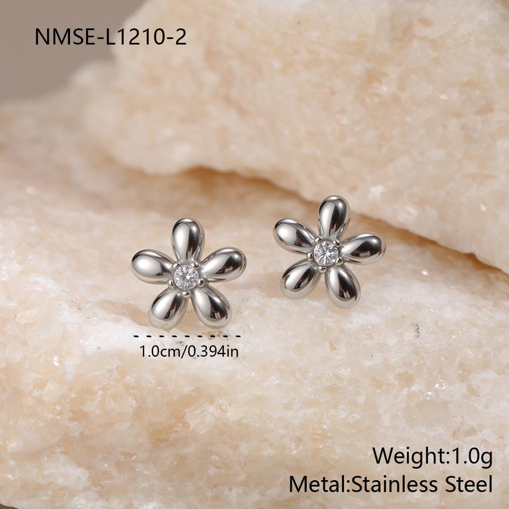 Popular New Products Flower Diamonds Fashion Light Luxury Stainless Steel Bracelet Versatile Simple Stacked Jewelry