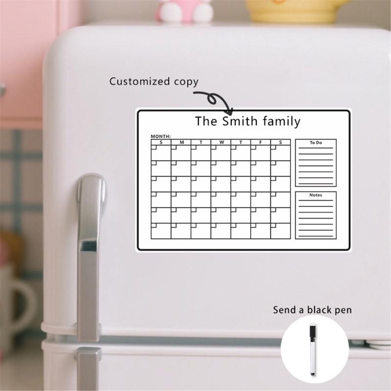 Magnetic Fridge Calendar Weekly Monthly Planner With Marker For Kitchen Refrigerator Office Organization Daily Planning
