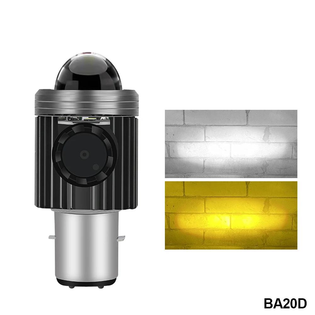 

H4 BA20D Motorcycle LED Headlight Bulb with Cooling Fun High Low Beam Scooter Motorbike Headlamp Super Bright Light Front Lamp