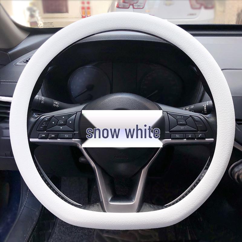 Universal Silicone Steering Wheel Cover - Fashionable, Sweat-Absorbent, Non-Slip, Thin & Soft, Fits All Seasons