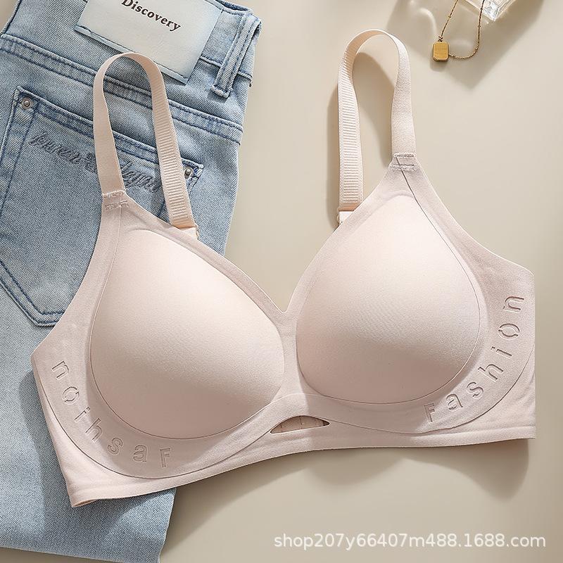 Big breasts show small underwear, women's secondary breasts are anti-sagging, thin breasts are gathered, bras, letter bras.