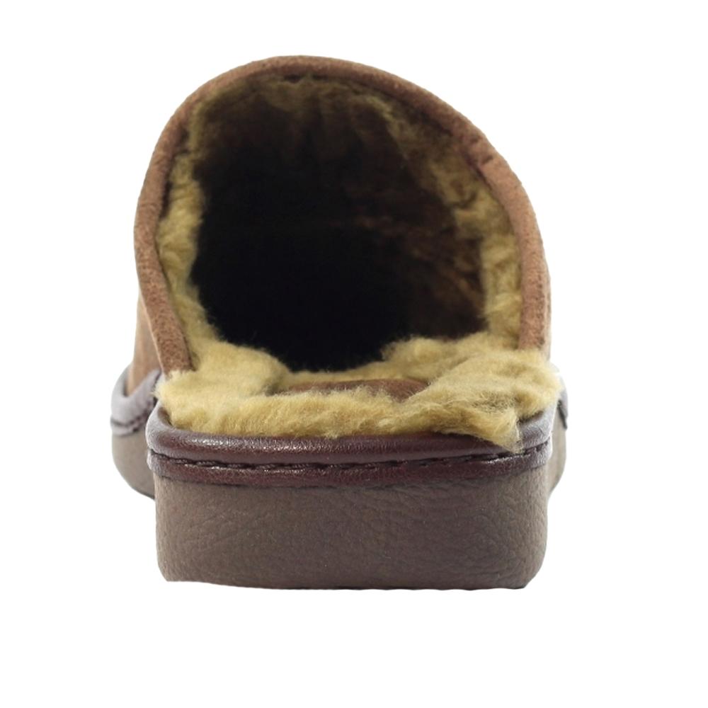 Lazy Dogz Mens Glen II Faux Leather Slip-on Slippers