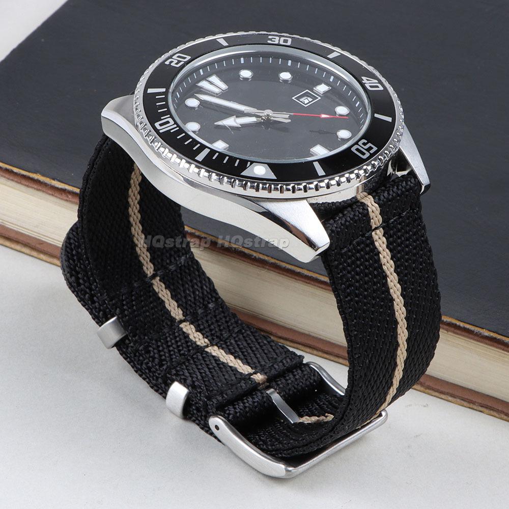 Sportovní vojenský nylonový řemínek na hodinky 20 mm 22 mm pro Seiko s rychloupínáním Univerzální plátěný náramek pro Omega Pánské chytré hodinky Řemínek na zápěstí