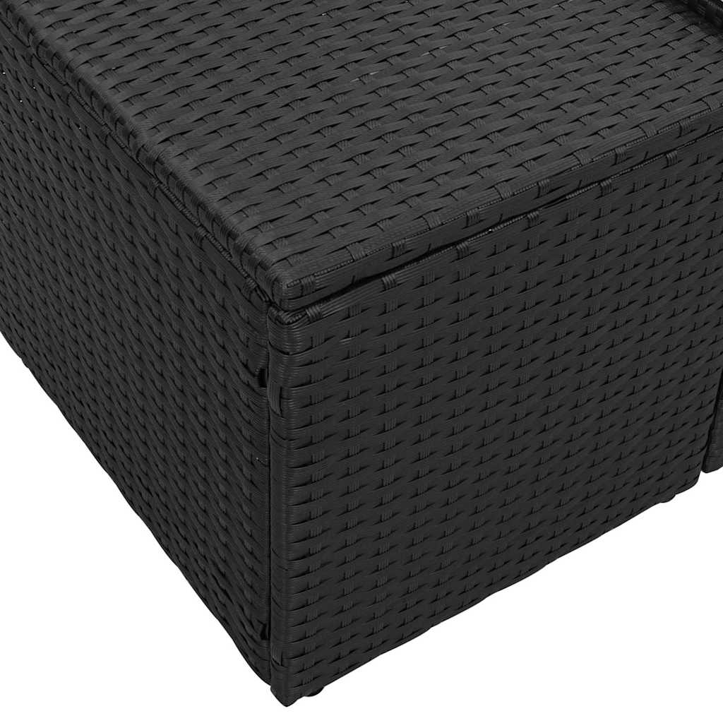 Garden Sofa with Cushions 184 x 62 x 69 cm Poly Rattan