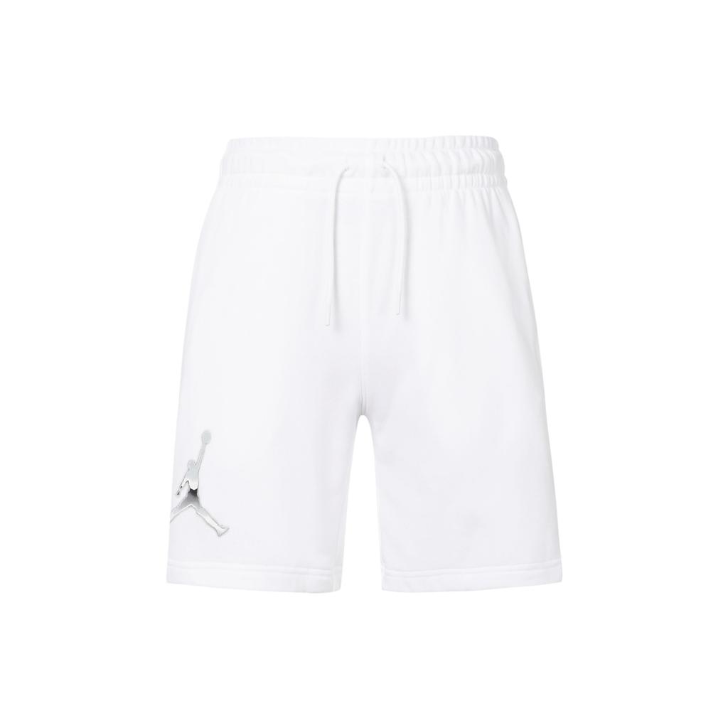 Jordan Logo Print Drawstring Loose Straight Shorts Women Bottoms White DZ3388-100