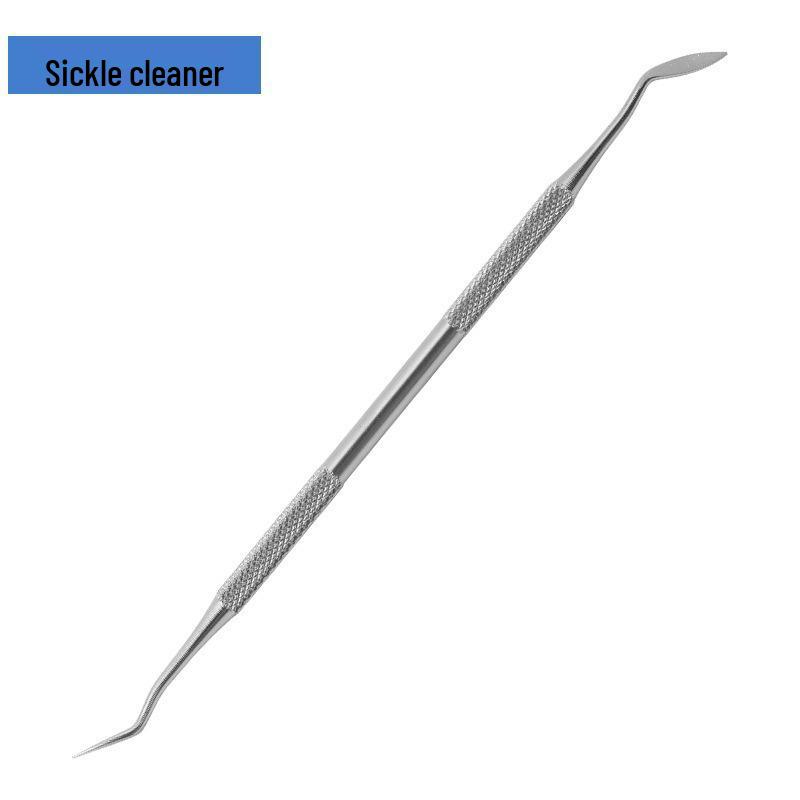 Stainless Steel Dental Tools Set: Oral Endoscope, Probe, Toothpick, Cavity Cleaner, Stain & Tartar Remover.