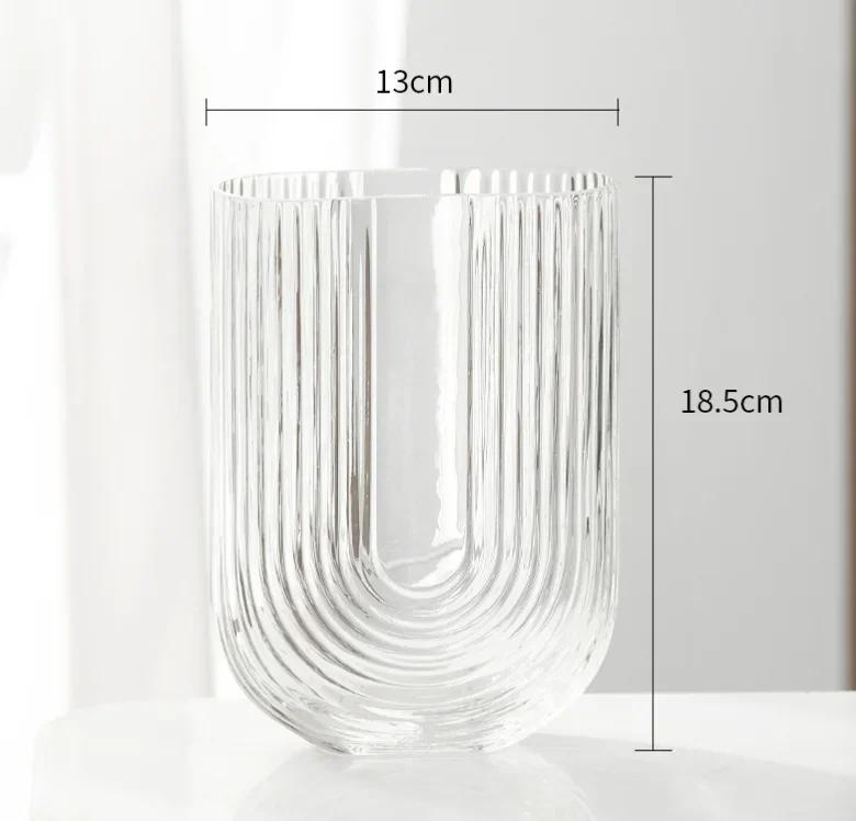 

Creative Nordic Glass Vase Home Decoration Decoration Living Room Desktop Flower Arrangement Vase Light Luxury Glass Vase