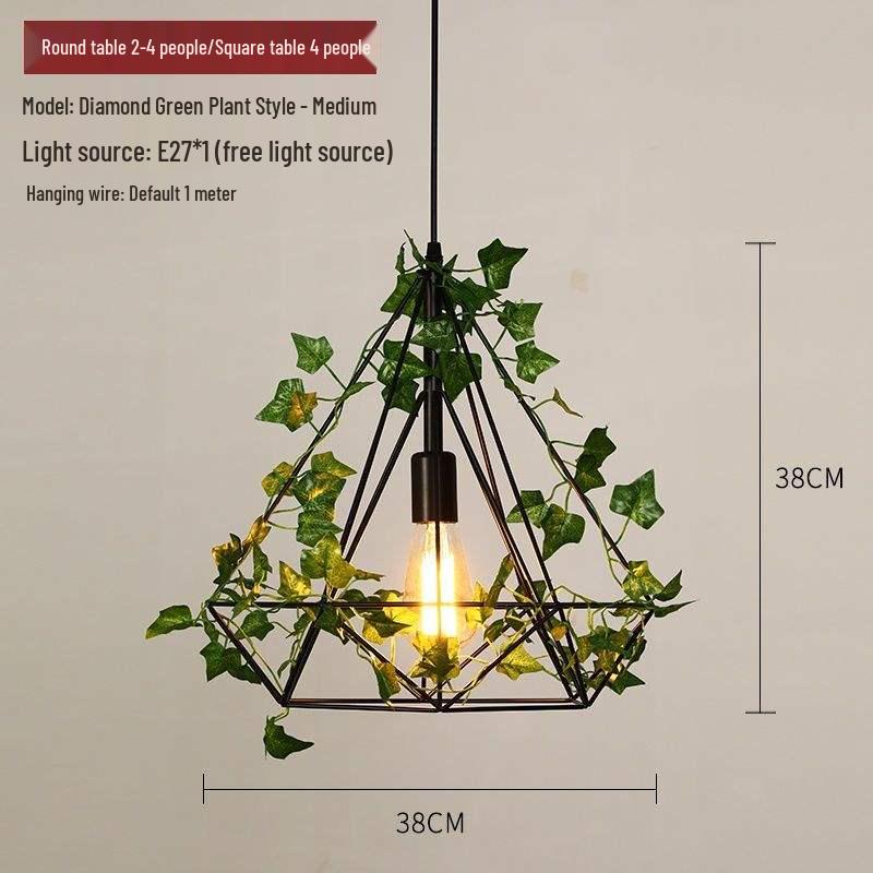 Trendy Diamond Pendant Light for Music Bars, Milk Tea Shops, and Forest-Themed Décor