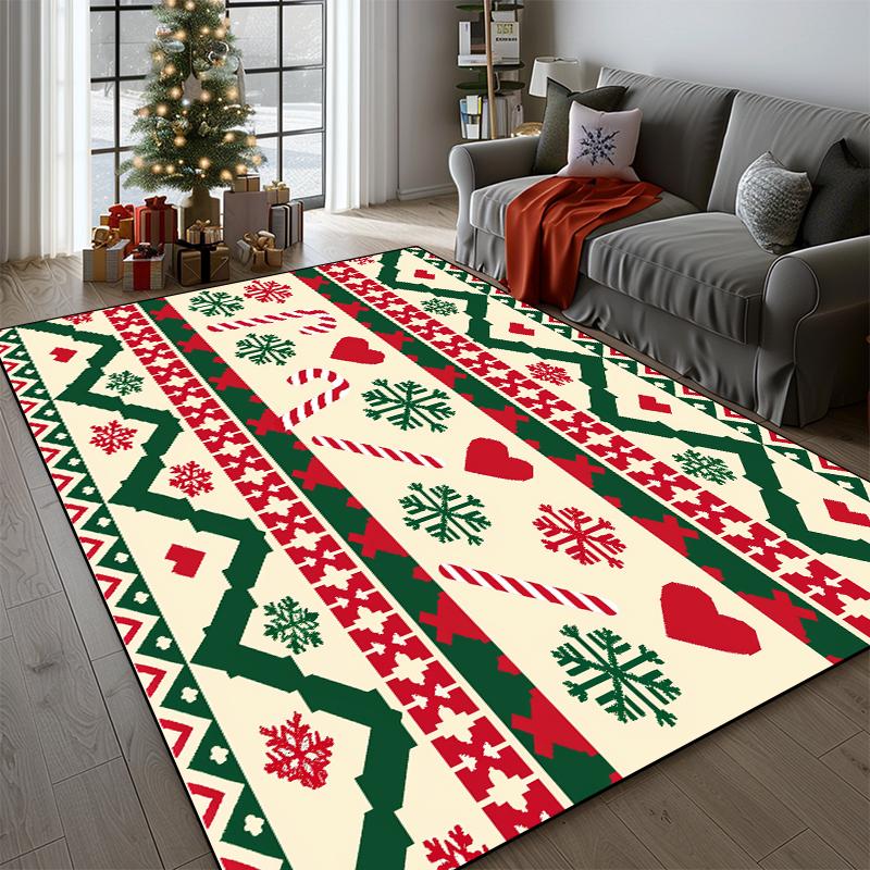 Christmas Tree Carpet for Living Room Decoration Home Rugs Fluffy Soft Bedroom Bedside Floor Mat Non-slip Balcony Lounge Rugs