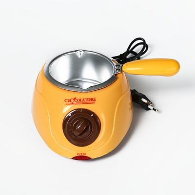 1 Juego 250ml Chocolate Fundido Fondue Grado Alimenticio Ahorro de Energía Metal Olla para Derretir Caramelo Máquina Derretidora de Fondue de Chocolate Juego para el Hogar