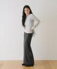 Ieoning Double Layered Shirring Maxi Skirt, Charcoal