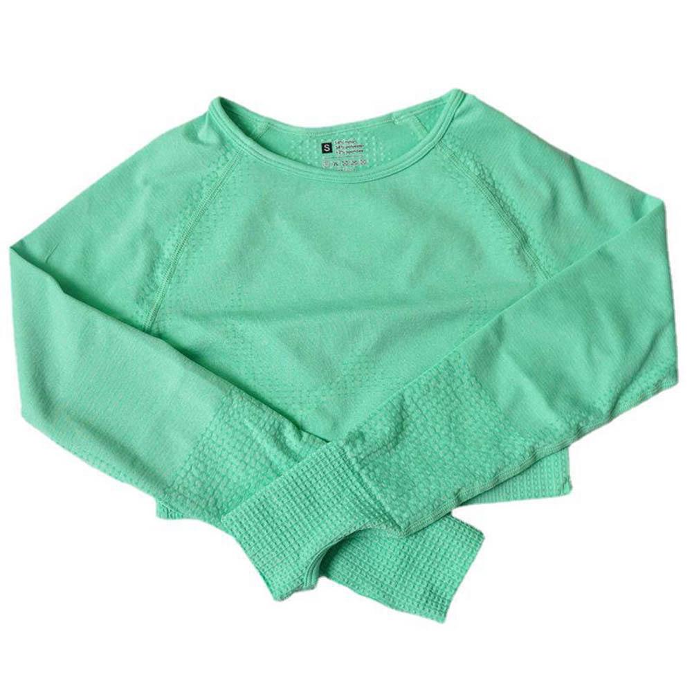 Nahtloser Yogaanzug für Damen: Langärmeliges Punkt-Top & Hochtaillierte Hüfthebende Hose