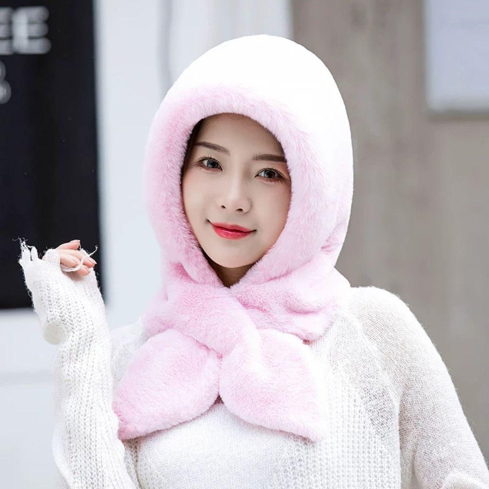 Windproof Toe Caps Plush Scarves Leisure Fisherman Hat  Women's