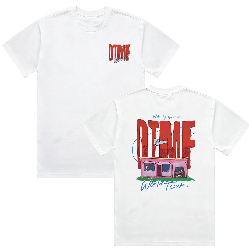 Dtmf Tour Merch Grafické tričko z světového turné Bad Bunny Móda Letní s kulatým výstřihem Bavlna Krátký rukáv Unisex Ležérní Vysoce kvalitní trička