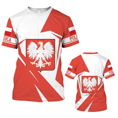 Poland T-shirt For Mens 3D Flag Polska Graphic Print T Shirt Fashion Oversized Short Sleeve Vintage Tops Tee Shirt Man Clothing