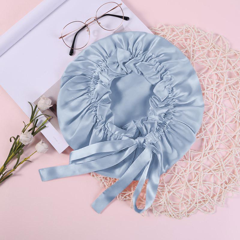 Doppellagige Maulbeerseide Schlafmütze für Damen - Haarpflege & Postpartaler Schutz