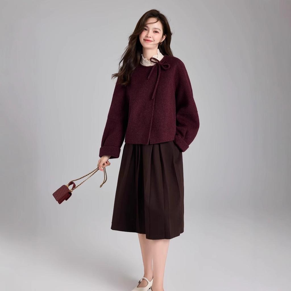Double-sided Fleece Wool Coat Women's Short Spring and Autumn New High-end Woolen Coat Women's Small