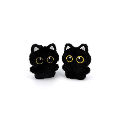 1 Piece Cute Black Cat Plush Keychain Toy Creative Doll Small Pendant Bag Accessories For Boy Girl Brithday Gifts