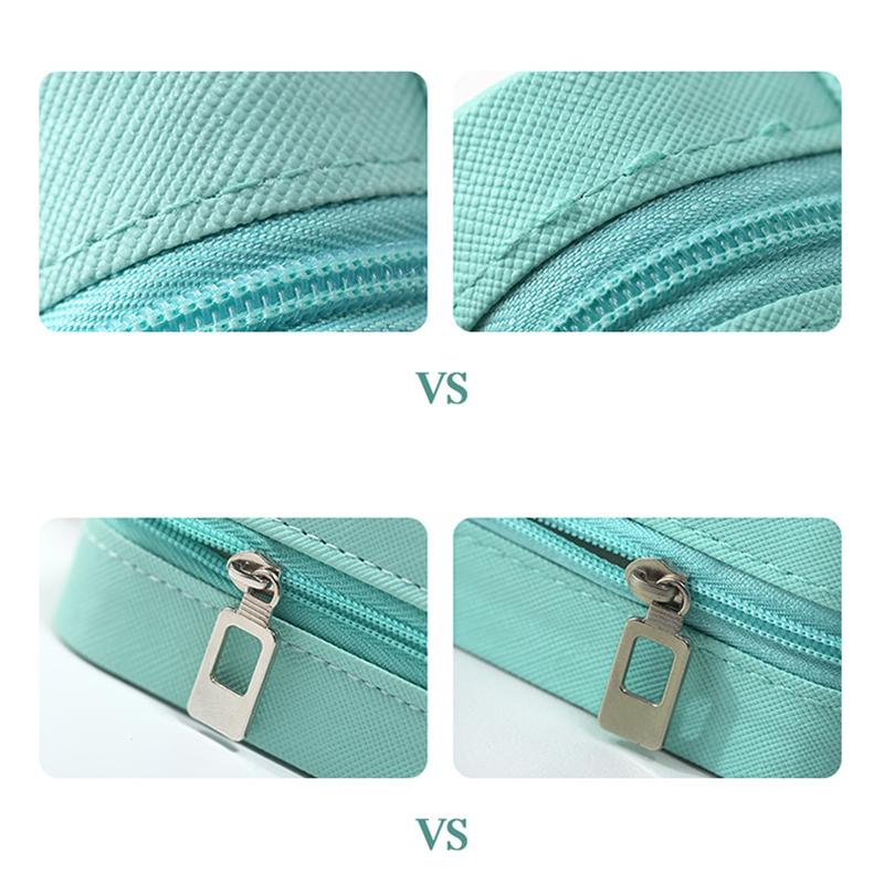 Rese-smyckeskrin Utsökt Stor Kapacitet Reptåligt Bärbart Smyckesorganisationsfodral för Utomhusresor Blått