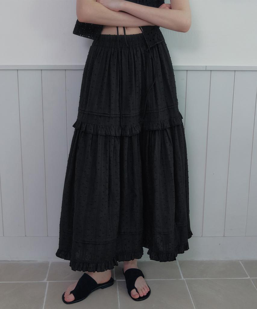 Teuwi Kiren Frill Full Long Skirt