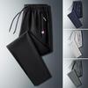 Men's Autumn Sport Casual Breathable Nine-Point Pants with Trendy Logo Print
