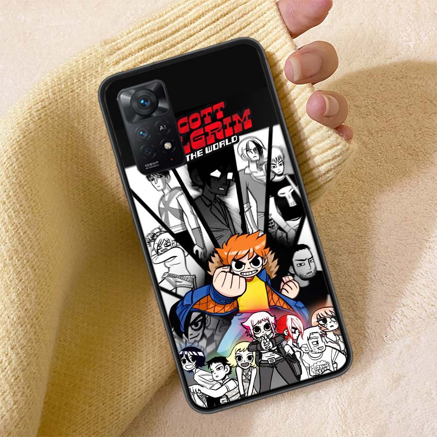 Scott Pilgrim Anime Phone Case For Redmi Note 13 14 15 Pro Plus 12 13C 12C 15C 9 10 10C 9T 9C 9A TPU Soft Cover Clear Cell Cases