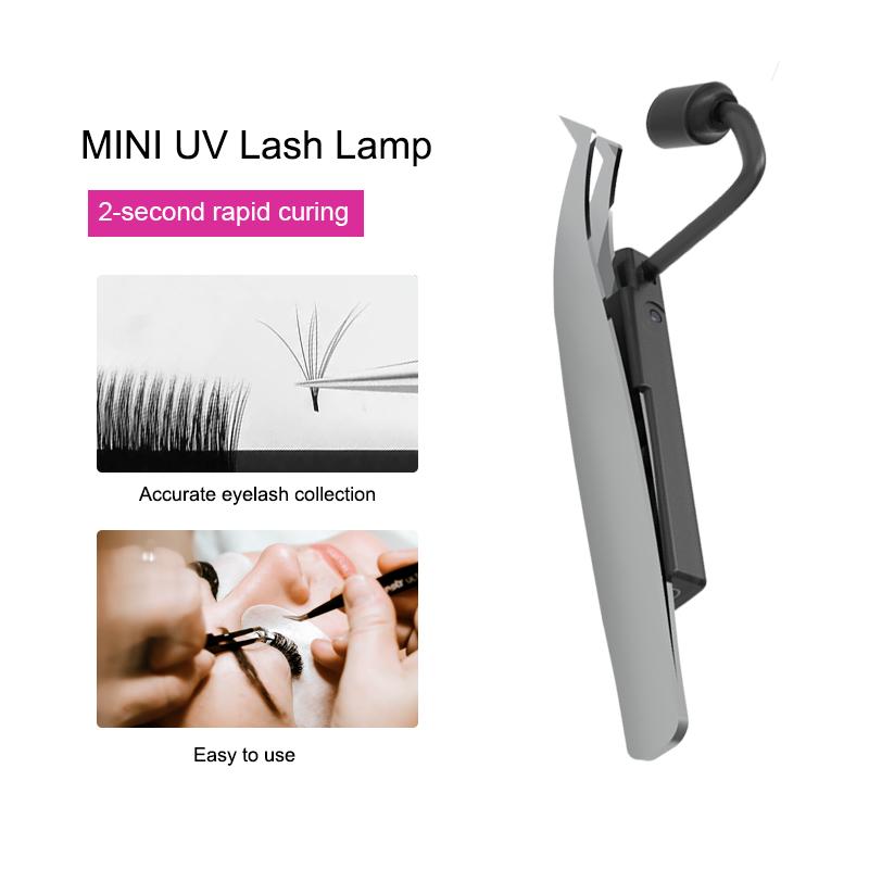 KaiManRui Mini LED UV-Lampe Wimpernverlängerung Schnelle Härtung Wiederaufladbare Pinzette Tragbare Wimpernwerkzeuge & Zubehör