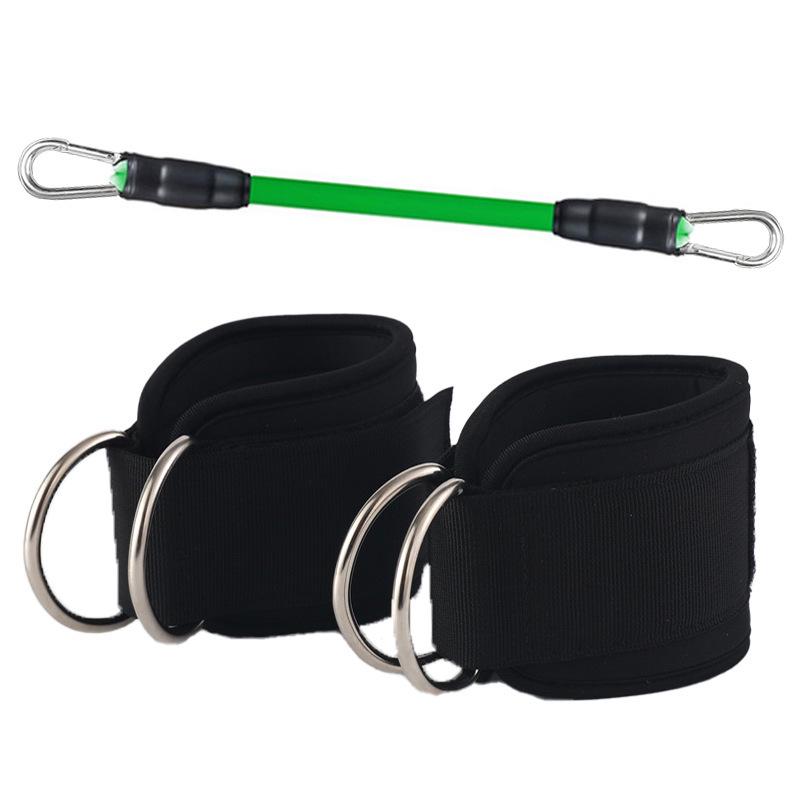Bandas de Resistencia Elásticas para Tobillo para Entrenamiento de Piernas y Cadera con Hebilla