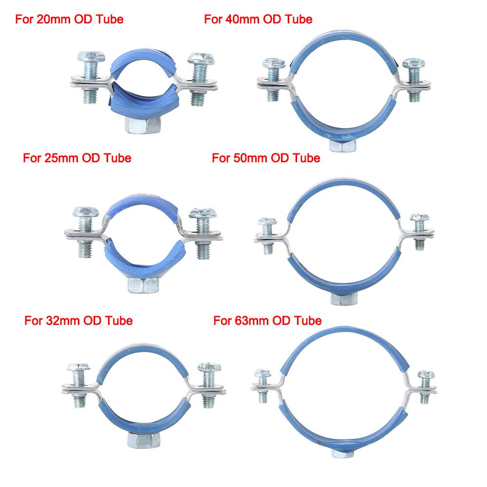 1Pcs Pipe Fitting Round Hose Clamp Nut Hoop Tube Clip Bracket Durable Suspension Pipe Holder