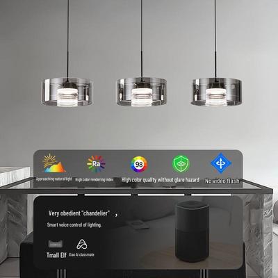 2025 Modern Minimalist Glass Pendant Light with Adjustable Height for Dining Table or Bar