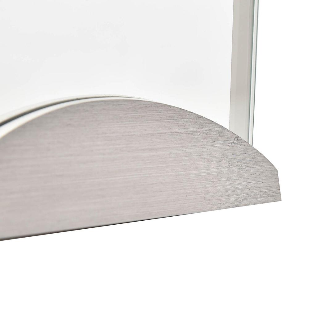 Wm.Widdop Glass Panel Aluminium Base Mantel Clock