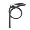 Black Hand-woven Leather Whip - 120cm Erotic Snake Horsewhip for Teaching and BDSM
