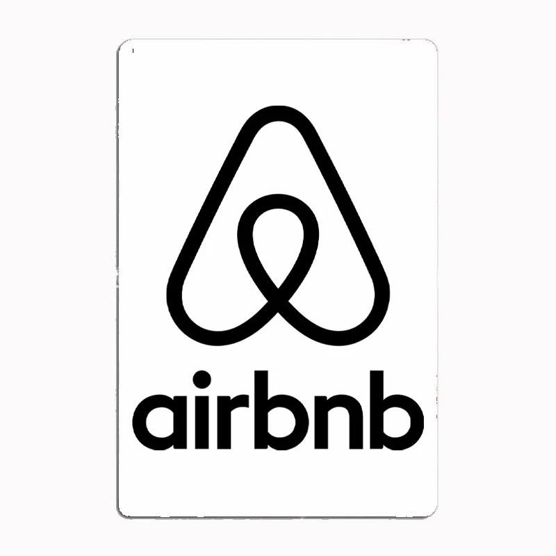 Vintage Airbnb Logo 1 Metallskilt Plakat Veggdekor Kino Stue Veggmaleri Morsomt Blikkskilt Kjøkken Soverom Kafé Bar Pub Stue
