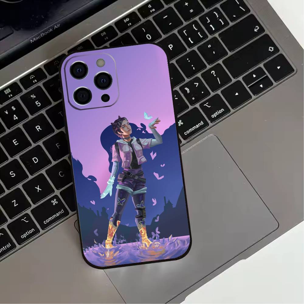 

Popular V-Valorant C-Clove Phone Case For iPhone 17,16,15,14,13,12,11 Plus,Pro Max,XS,Soft Silicone Black Cover iPhoneXSMAX