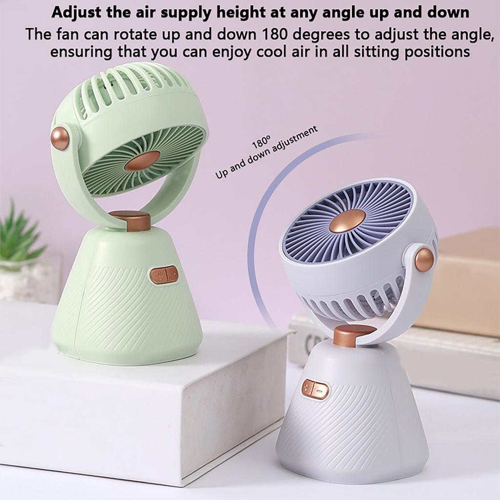 Desktop Fan For Bedroom And Study – USB Rechargeable Portable Quiet Table Fan For Students