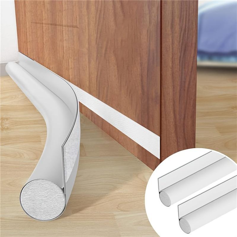 

1pc Self-adhesive Door Bottom Sealing Strip-durable, Sound-proof, Dust-proof and Insect-proof Sealing Strip, Suitable for Workshops and Families білий