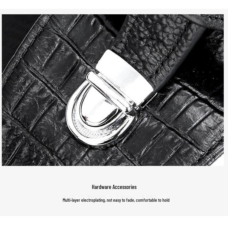 2023 Trendige Herren Echtleder Krokodilmuster Umhänge- Brusttasche