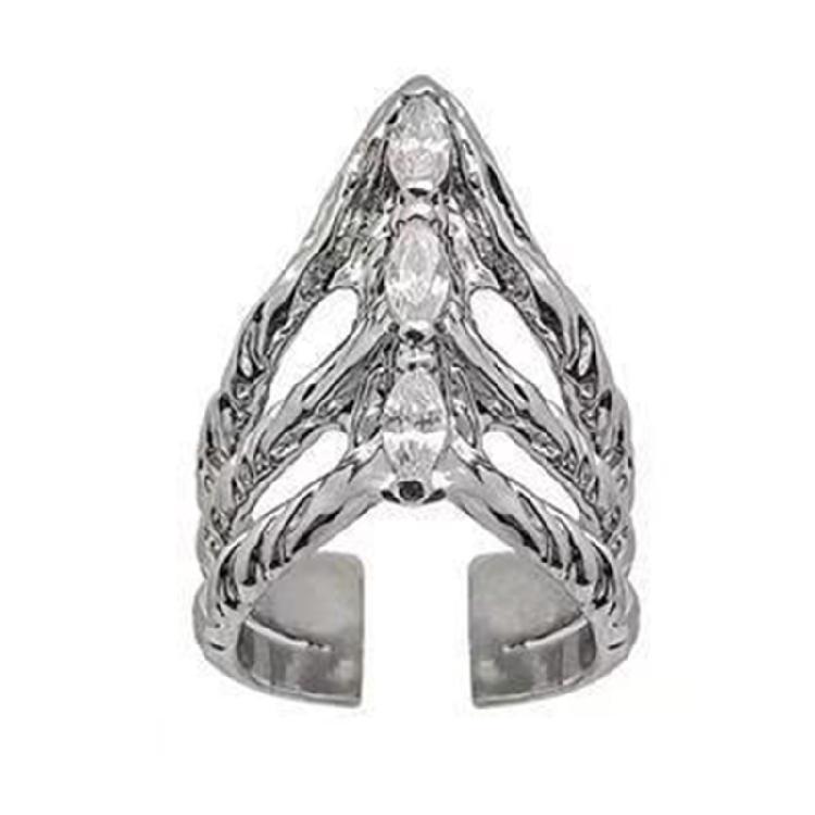 Finger Nail Tip Claw Rings Nail Jewelry Copper Texture with Adjustable Size for Fashion Women Seeking Elegance and Style