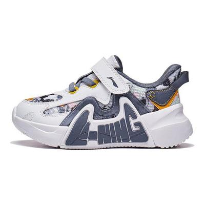 Li Ning Kids Sports Lifestyle Series Rebound Comfortable Versatile Durable Shock Absorption Casual Shoes Kids Casual Shoes Blue White YKNT084-5