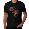 Rottweiler Dog Portrait T-Shirt Big and Tall Solid Color T-Shirt