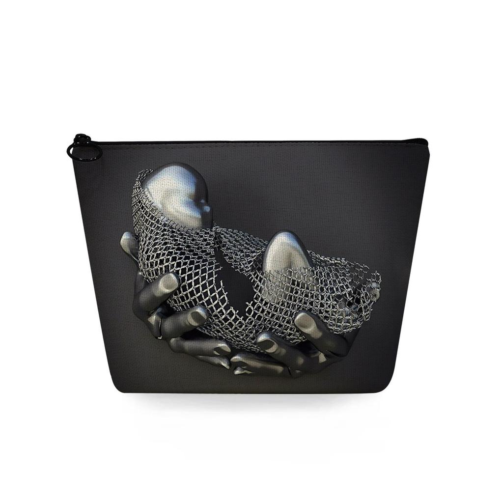 Damen Stereoskopisch abstrakte Figuren Druck Kosmetiktasche Toilettenartikel Organisieren Reiseaufbewahrungskoffer 6724