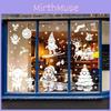 Christmas Window Decorations With Static Cling Design And White Christmas Balls For Retail