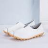 Fashion Genuine Leather Flats Loafers for Women's Female Ladies Comfortable Slip-On Shoes Classic Style Colorful Soft Sole Anti-Slip Wea