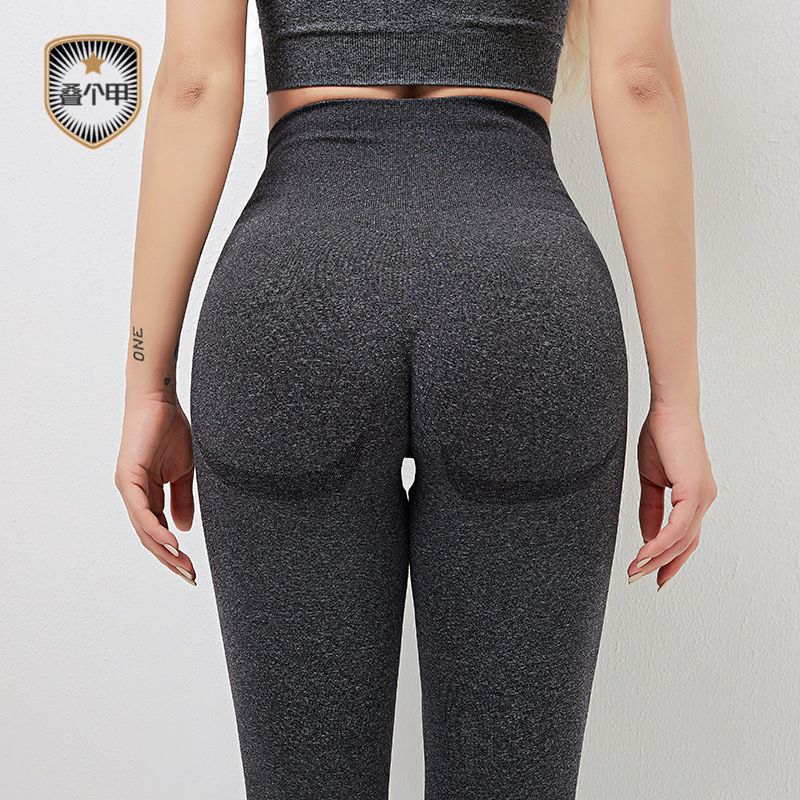 

Yoga European and American Seamless Hip Raise Hip Lift Fitness Suit Ck174 Black M