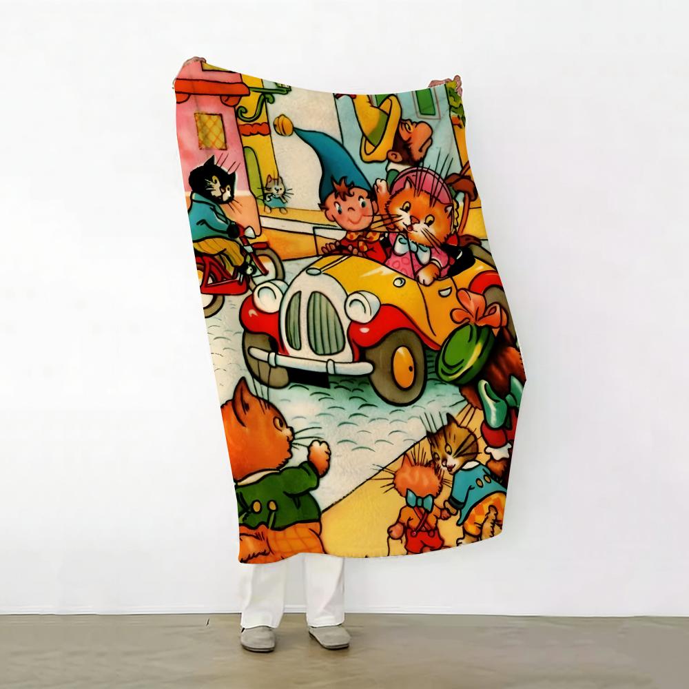 

Cartoon N Noddy Throw Soft Warm Flannel Fleece Throw Blanket for Sofa Bed Travel Home 75cmx90cm