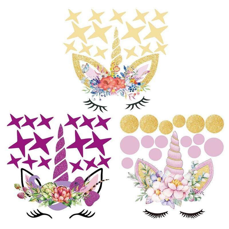 Colorful Flower Animal Star Wall Sticker 3D Art Decal DIY Sticker Child Room Nursery Wall Decoration