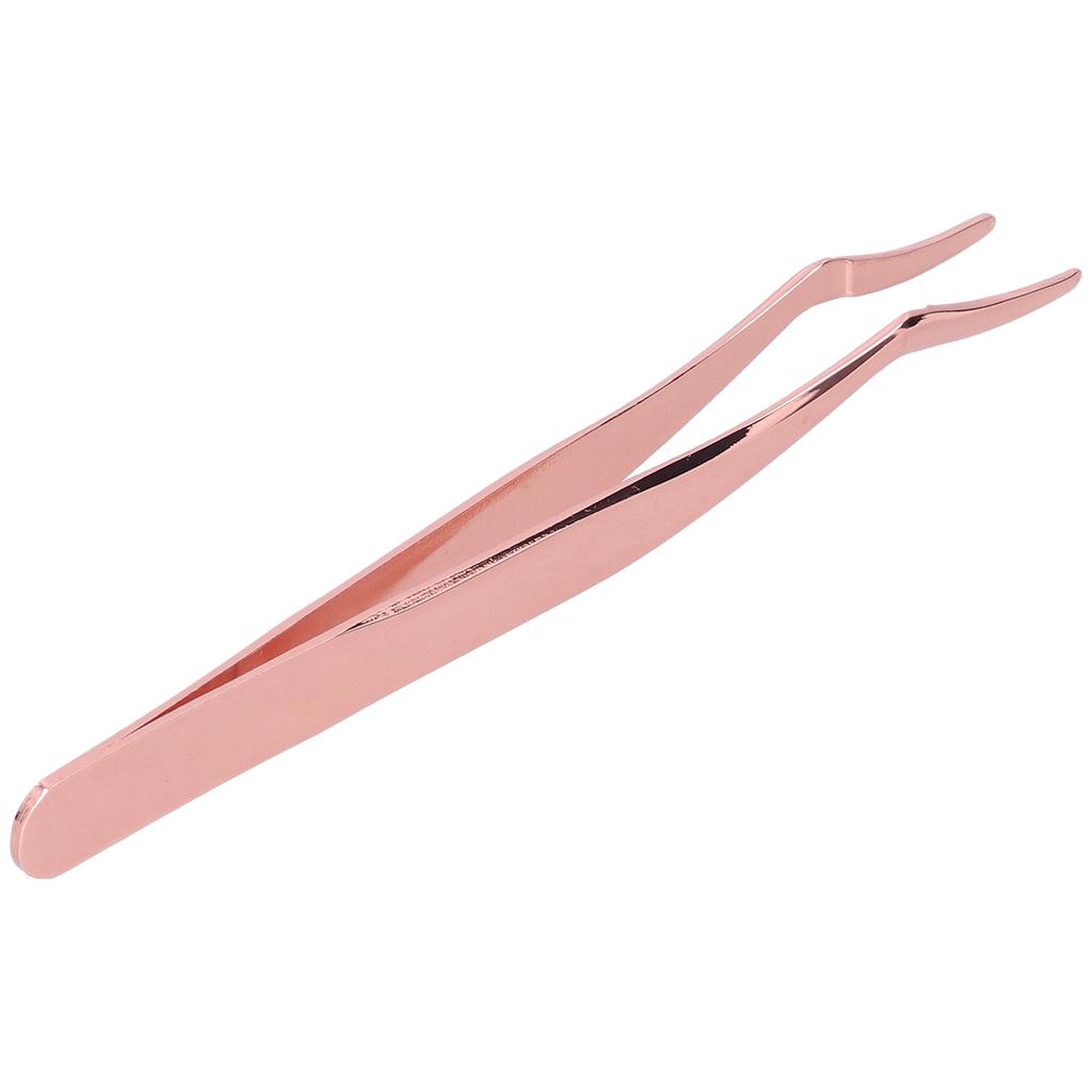 Eyelashes Tweezer False Lash Application Curved Stainless Steel Eyelash Extension Auxiliary Clip
