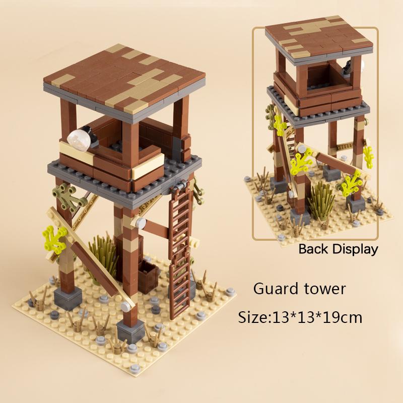 Medieval Military Castle Siege Machines Building Blocks Battering Ram Bonfire Catapults Weapons Rack Armor Helmets Bricks Toys