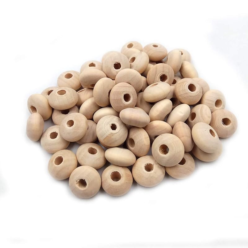 100pcs Natural Wood Abacus Beads 14mm8mm Geometric Double Cone Beads Modern Jewelry Necklace Supply DIY Beading Craft Accessories (Abacus Beads abacus Beads 100pcs