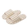 New linen mop universal in all seasons, simple striped air-conditioned room sweat-absorbing soft bottom home cotton and linen slippers ins